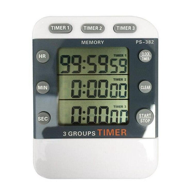 Digital kökstimer med tre tidtagare