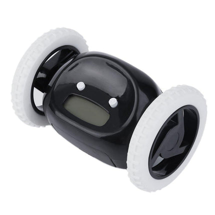 Rullande väckarklocka på hjul som flyr